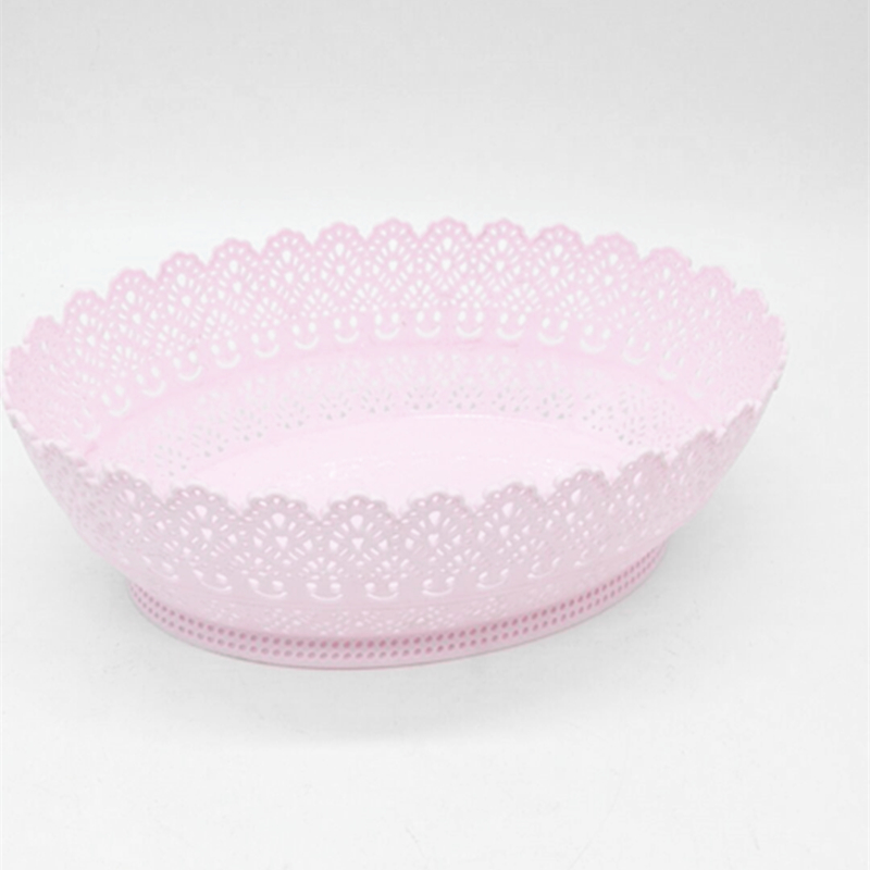 Sunshine department store modern creative plastic fruit tray dry fruit tray plastic hollow lace fruit basket