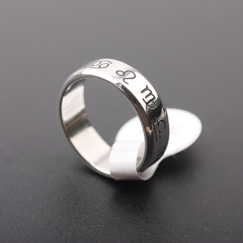 Pudding Station's stylish men's rings, titanium steel rings, trendy boys' rings, couple rings, ten-yuan boutique Specification image