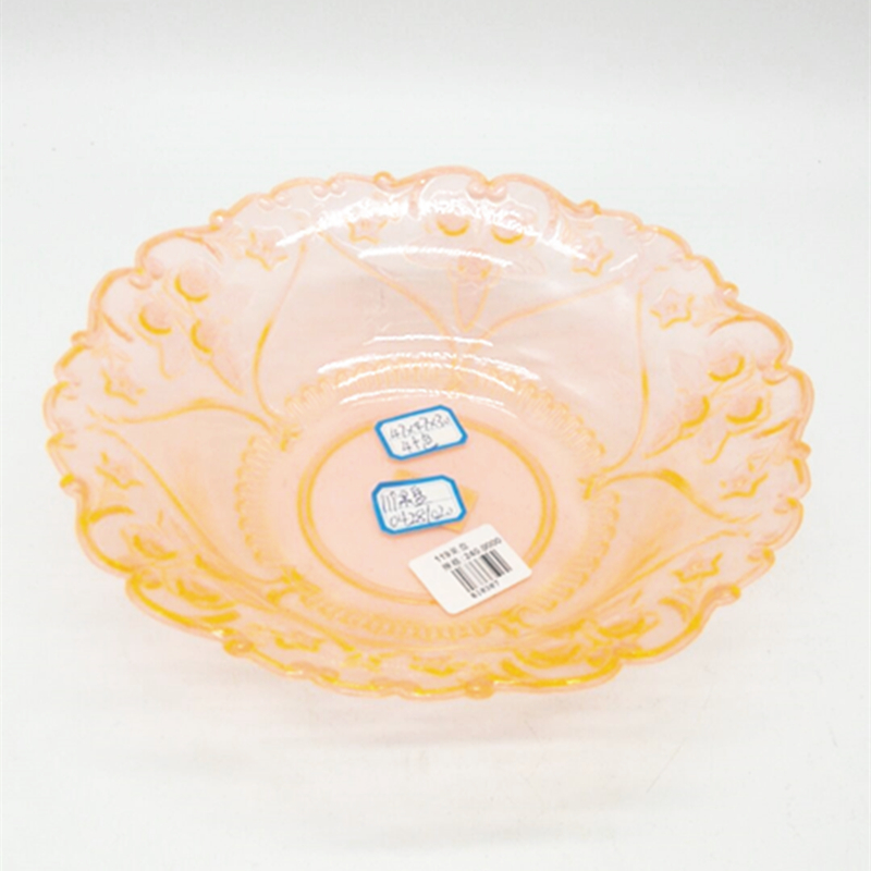 Sunshine Department Store 119 Transparent Fruit Plate, patterned fruit plate, dried fruit Plate, Home Snack Plate