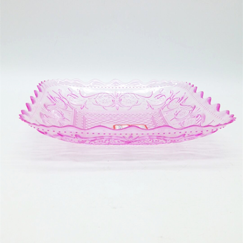 Sunshine Department Store 132 Transparent square candy plate, Home patterned fruit plate and dried fruit plate