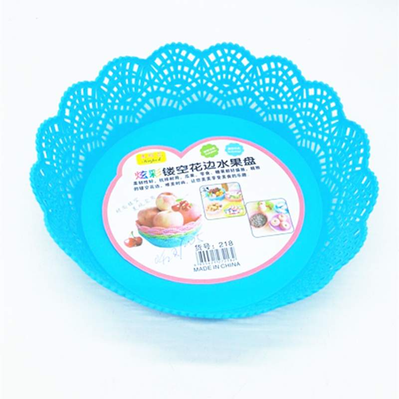Sunshine Department Store's circular hollowed-out fruit plate, creative fruit basket, melon and fruit plate, home living room snack plate