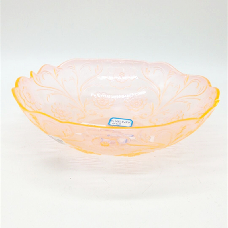 Sunshine Department Store 123 Crystal Transparent Plastic Fruit Plate, Household daily Use Plate, wavy edge snack plate