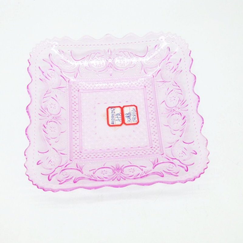 Sunshine Department Store 132 Transparent square candy plate, Home patterned fruit plate and dried fruit plate details Picture