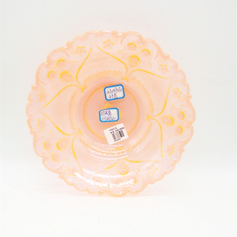Sunshine Department Store 119 Transparent Fruit Plate, patterned fruit plate, dried fruit Plate, Home Snack Plate Specification image
