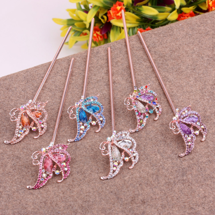 合金发簪流苏步摇簪子发钗盘发头饰9.9元店货源