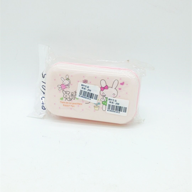 Sunshine Department Store 801 Printed Cartoon Soap Box Double-layer draining Soap Box with lid Soap box