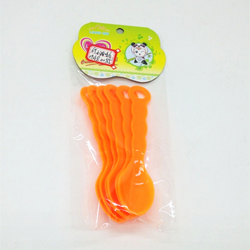 Sunshine Department Store: 6 orange small spoons for seasoning bottles, small spoons for children's rice, and small spoons