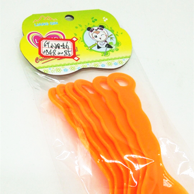 Sunshine Department Store: 6 orange small spoons for seasoning bottles, small spoons for children's rice, and small spoons details Picture