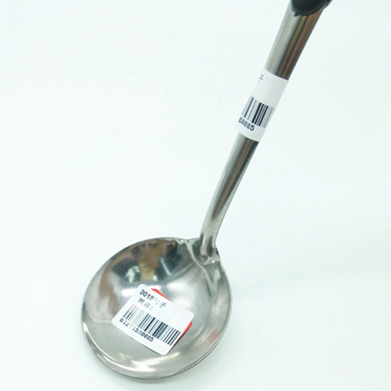 Sunshine Department Store 0018 Black Handle soup spoon, stainless steel soup ladle, kitchenware details Picture