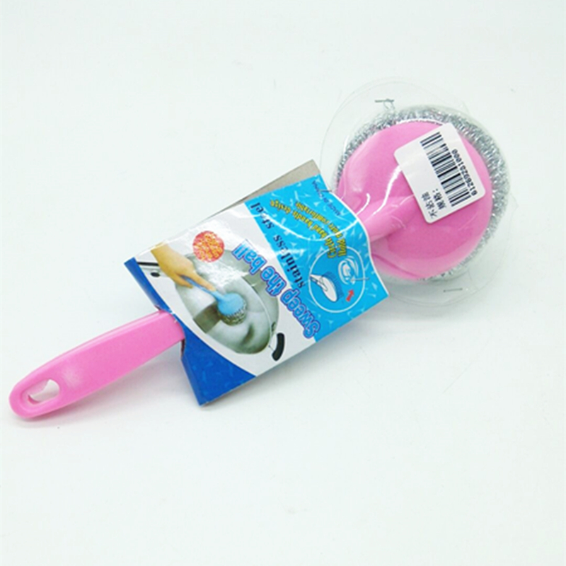 Sunshine Department Store non-stick oil pan brush steel wool ball cleaning pan brush kitchen washing utensils details Picture