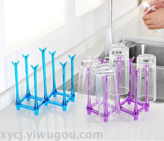 Japanese-style creative telescopic cup holder, draining rack, multi-functional plate organizing rack, and multi-functional cup hanging rack Application Scenario