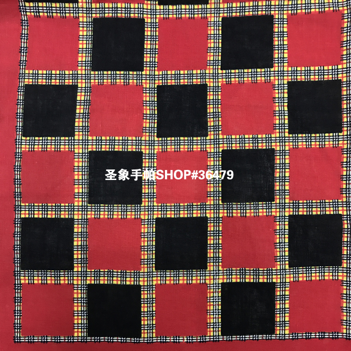 Socks, street stall export cotton, colorful checkered headscarf, outdoor large handkerchief, handkerchief, sports sweat-absorbing headscarf, square scarf, 55CM export version Specification image