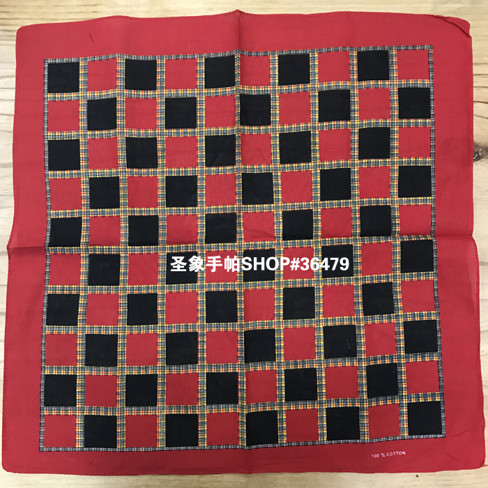 Socks, street stall export cotton, colorful checkered headscarf, outdoor large handkerchief, handkerchief, sports sweat-absorbing headscarf, square scarf, 55CM export version Application Scenario