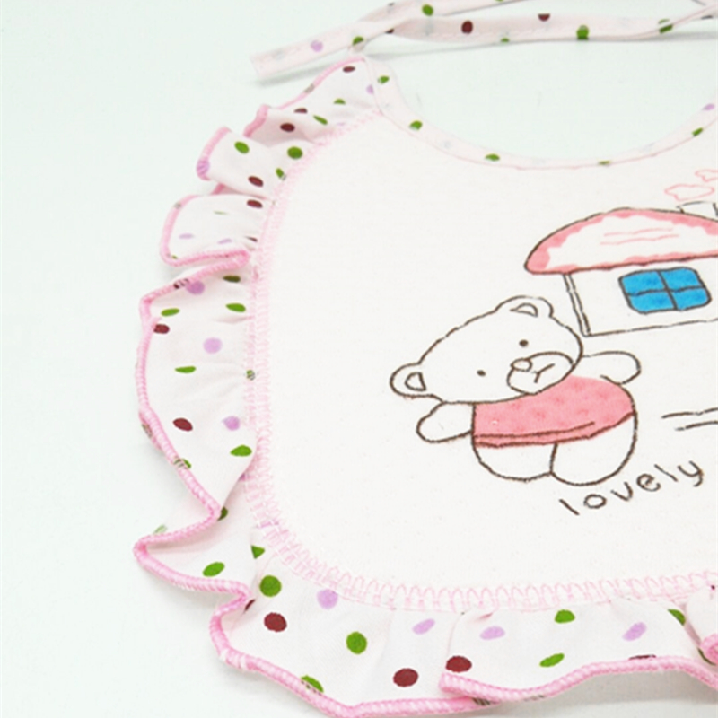 Sunshine Department Store Yijie Baby Lace Wipes, Cartoon Cute Rice Bags, bibs, Children's Saliva pads Specification image