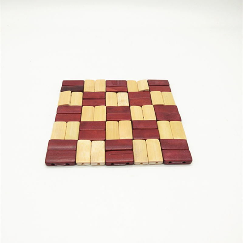 Sunshine Department Store square bamboo MATS, vegetable MATS, table MATS, bowl MATS, cup MATS, heat-insulating and heat-resistant table MATS details Picture