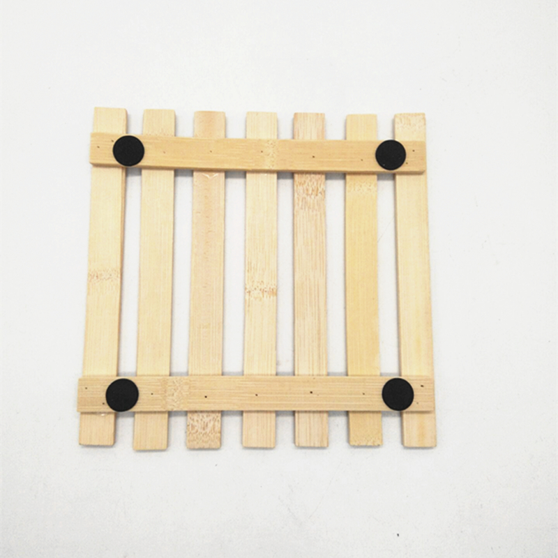 Sunshine Department Store's woven square bamboo MATS, vegetable MATS, table MATS, bowl MATS, cup MATS, anti-slip, heat-insulating and heat-resistant table MATS Specification image