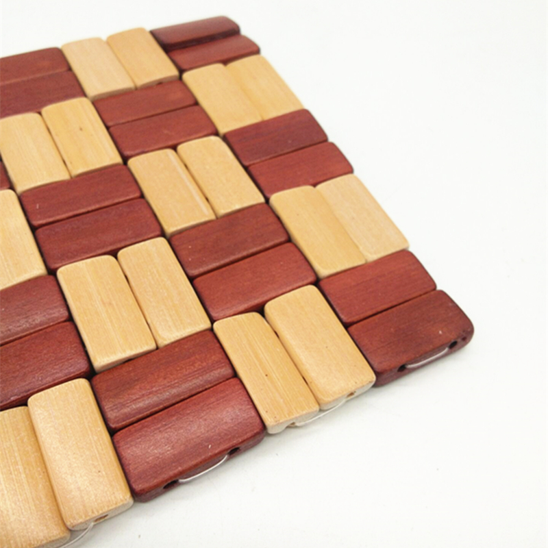Sunshine Department Store 14*14 square bamboo MATS, vegetable MATS, table MATS, bowl MATS, cup MATS, heat-insulating and heat-resistant table MATS Application Scenario