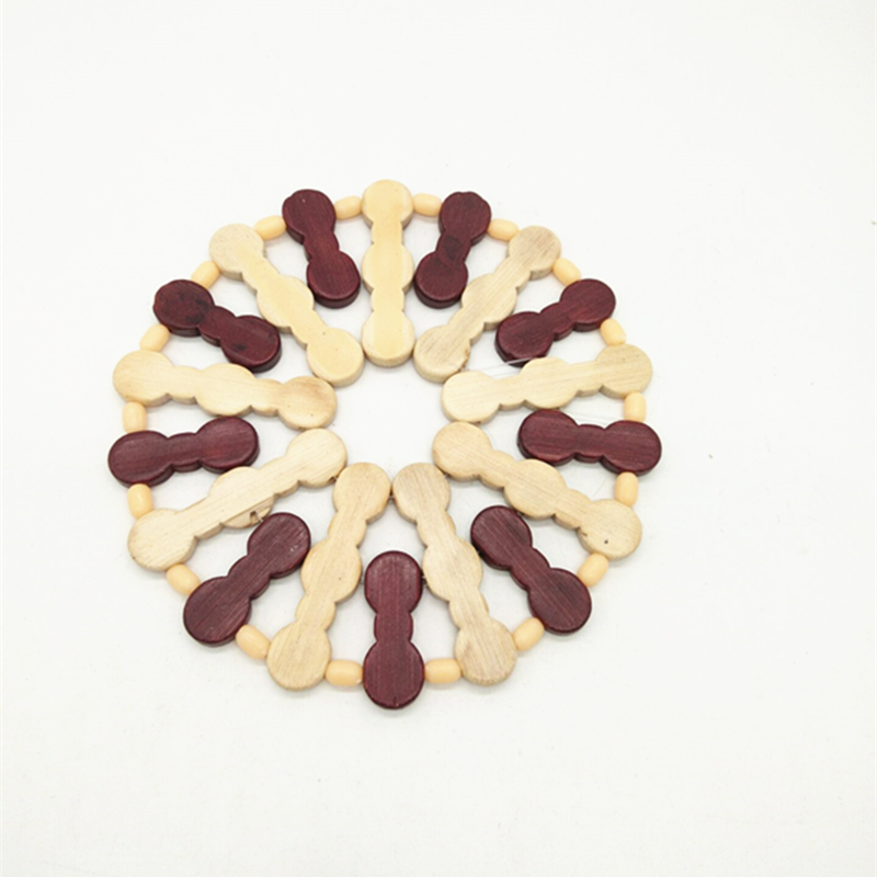 Sunshine Department Store's eight-shaped round bamboo MATS, vegetable MATS, table MATS, bowl MATS, cup MATS, heat-insulating and heat-resistant table MATS Specification image