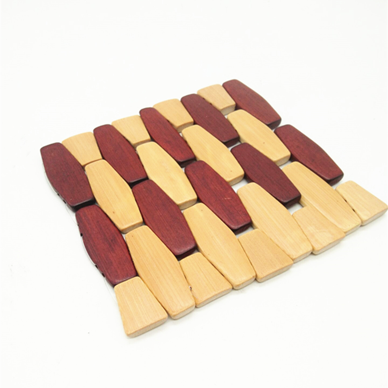 Sunshine Department Store 14*14 bamboo MATS, vegetable MATS, table MATS, bowl MATS, cup MATS, heat-insulating and heat-resistant table MATS details Picture