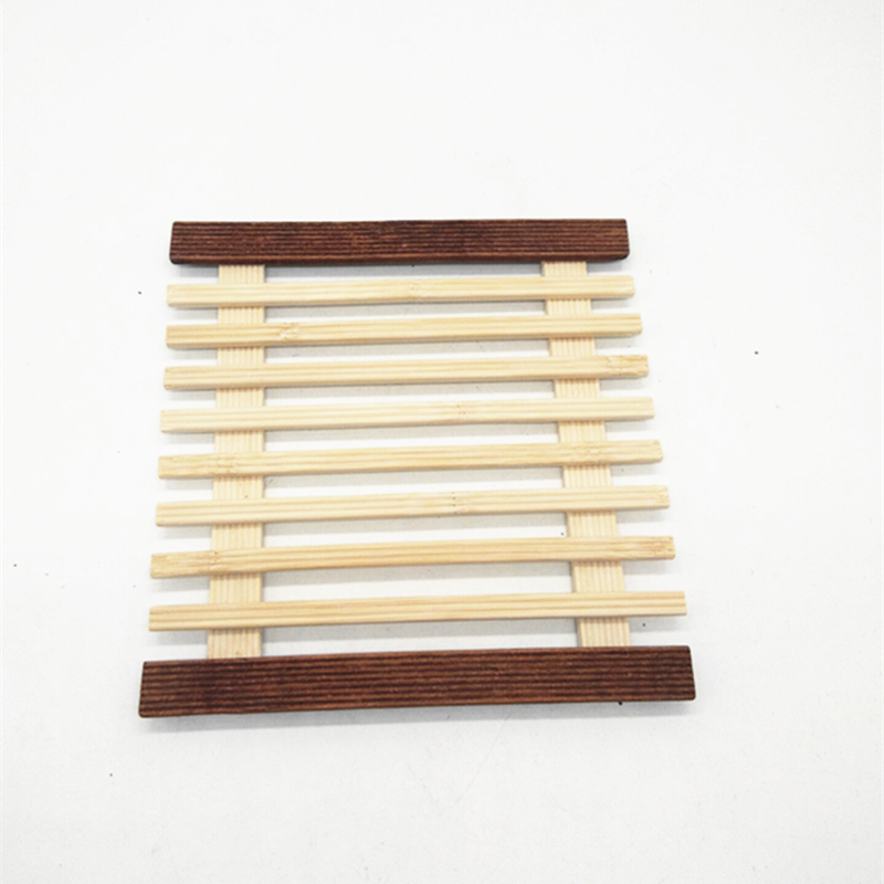 Sunshine Department Store's woven square bamboo MATS, vegetable MATS, table MATS, bowl MATS, cup MATS, anti-slip, heat-insulating and heat-resistant table MATS details Picture
