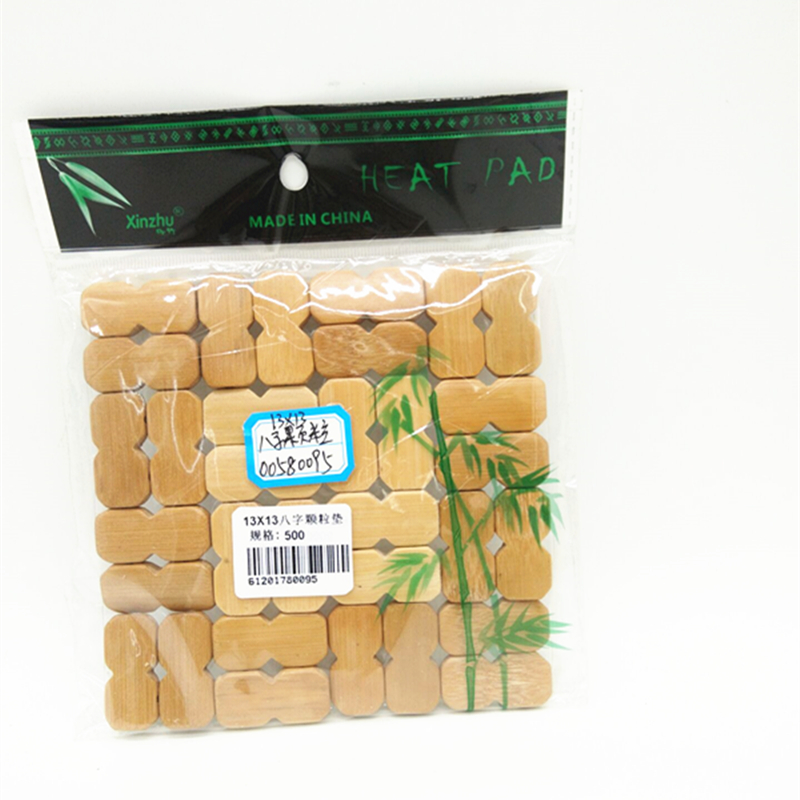Sunshine Department Store 13*13 eight-shaped granular bamboo MATS, vegetable MATS, table MATS, bowl MATS, cup MATS, heat-insulating and heat-resistant table MATS