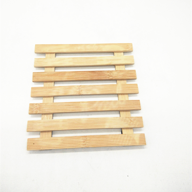 Sunshine Department Store's woven square bamboo MATS, vegetable MATS, table MATS, bowl MATS, cup MATS, anti-slip, heat-insulating and heat-resistant table MATS details Picture