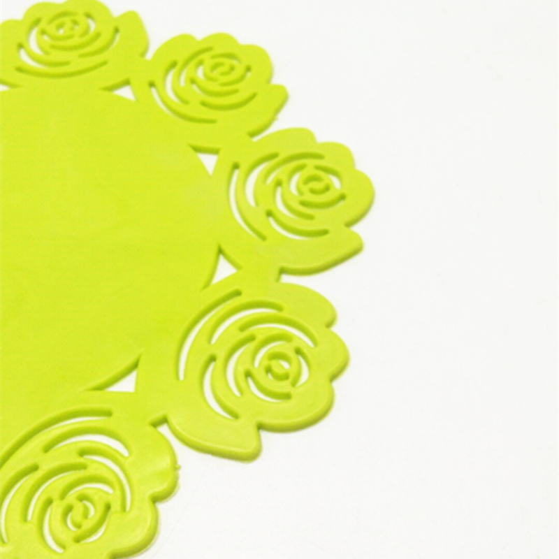 Sunshine Department Store 1592 Round Flower color Pad Silicone placemats, cup pads, bowl pads, vegetable pads, creative cut-flower heat insulation pads Application Scenario