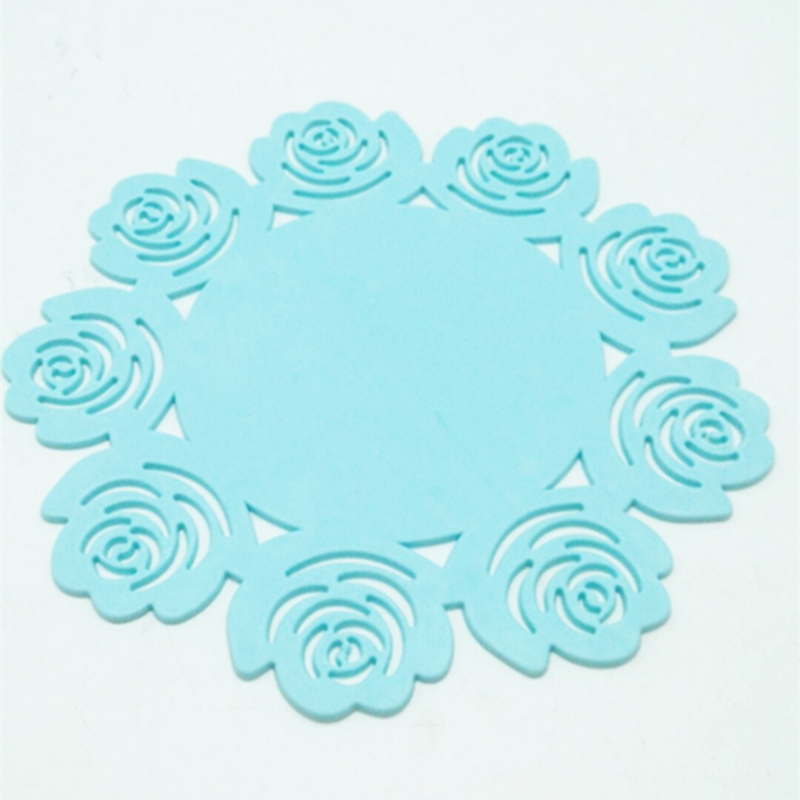 Sunshine Department Store's round flower-colored MATS, silicone placemats, cup MATS, bowl MATS, vegetable MATS, and creative cut-flower heat insulation MATS details Picture