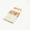 Sunshine Department Store's square and round set flower chopsticks, white bamboo frame printed chopsticks, healthy and environmentally friendly chopsticks details Picture