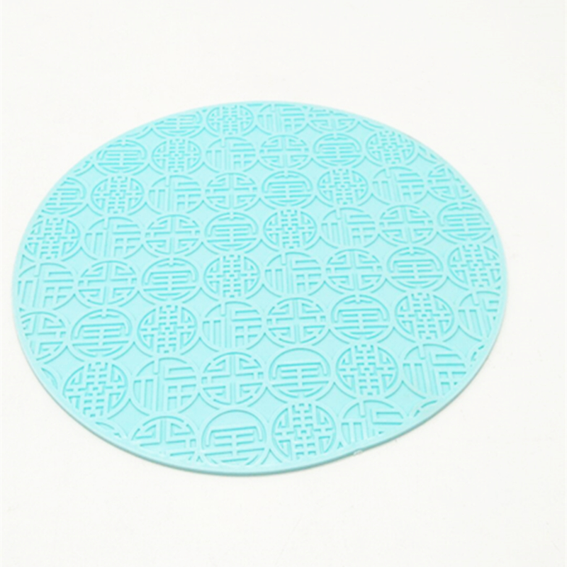 Sunshine Department Store 1593 Round carved color Mat, Silicone placemats, cup MATS, bowl MATS, vegetable MATS, creative cut flower heat insulation MATS details Picture