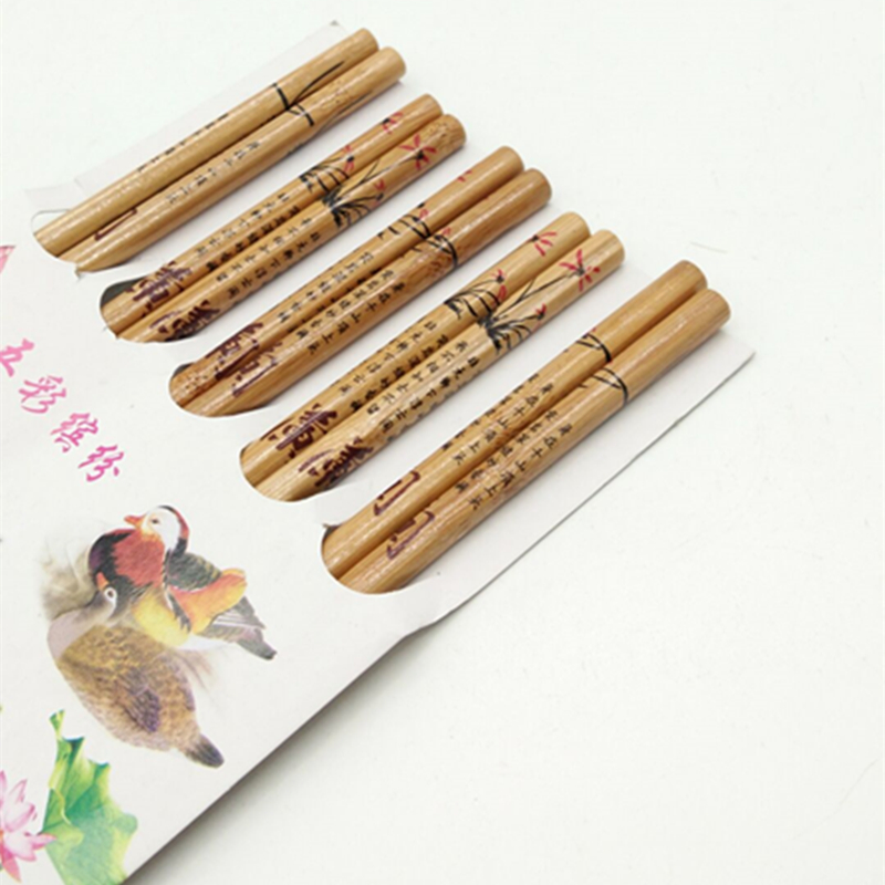 Sunshine Department Store's printed bamboo chopsticks are anti-slip and heat-resistant, environmentally friendly and healthy Specification image