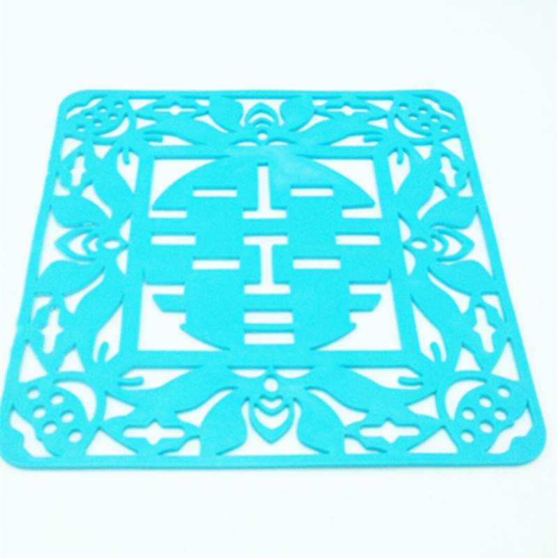 Sunshine Department Store square color MATS, silicone placemats, cup MATS, bowl MATS, vegetable MATS, creative cut flower heat insulation MATS details Picture