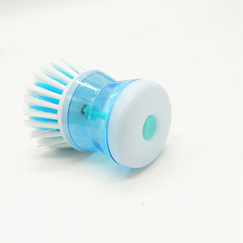 The multi-functional pressure liquid pot brush of Sunshine Department Store does not stick to oil. The dishwashing brush can produce dishwashing liquid by pressing Specification image