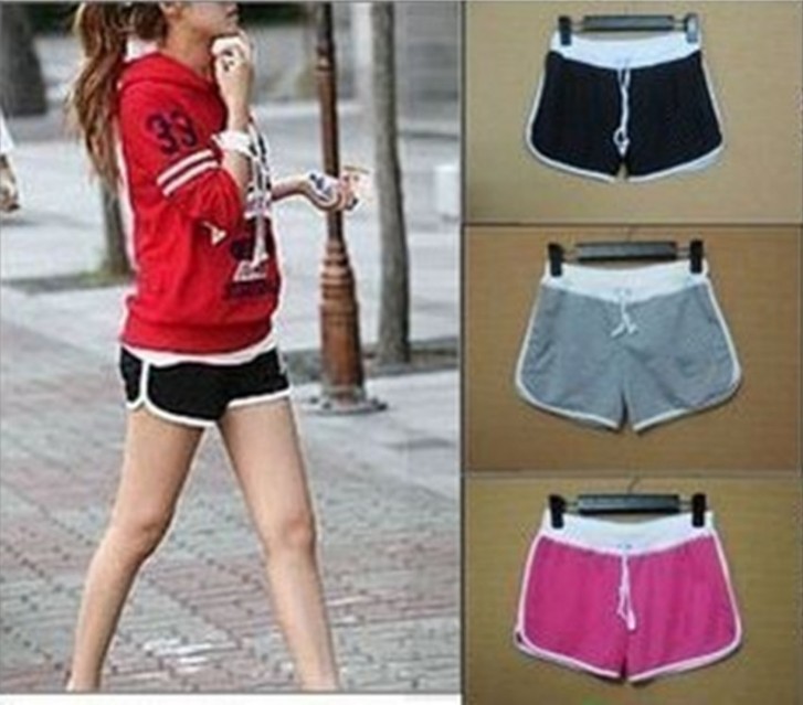 Pure cotton stretch slimming Korean-style beach pants, shorts and candy pants