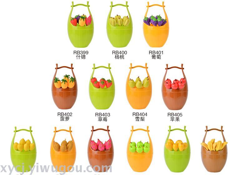 New stainless steel fruit fork in the shape of a wooden barrel Specification image