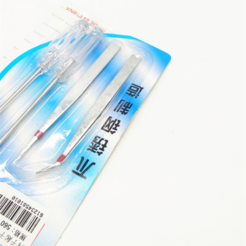 Sunshine Department Store Stainless Steel Tweezers + Screwdriver Multi-functional Set, flat-head cross-head screwdriver, straightening Tweezers Specification image