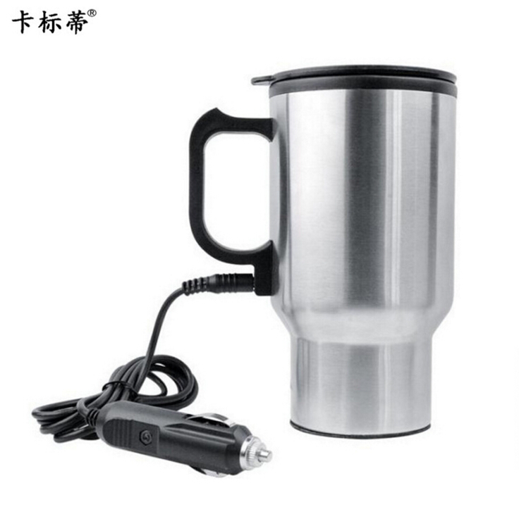汽车用品批发 12V加热杯 电热杯不锈钢 电热加热杯汽车 内塑外钢