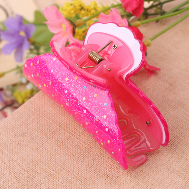 Acrylic hair clips, hair grippers, hair clips, bath large hair clips, 10-yuan store accessories details Picture