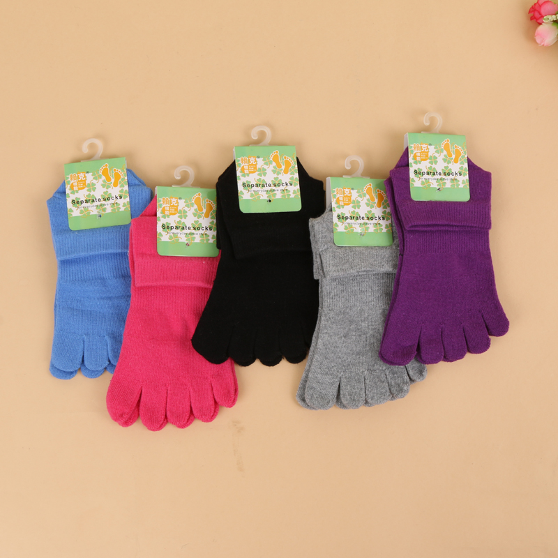Hyatt Rabbit 2017 new cotton toe socks monochrome heel five toe socks LK1269 thumbnail