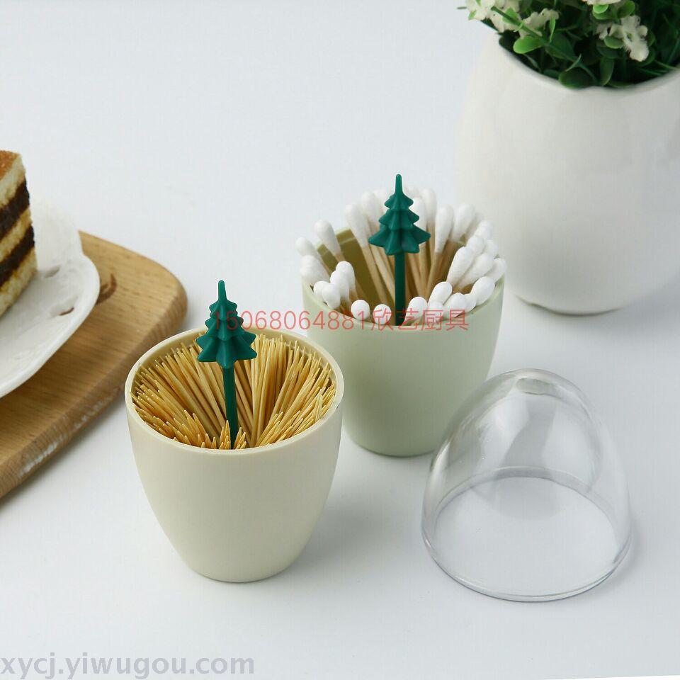 New oval-shaped creative cotton swab box and toothpick box details Picture