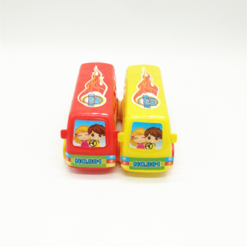 阳光百货 新款拉线客车玩具 模型大客车玩具 拉线会动玩具