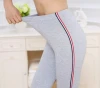 Colorful striped all-cotton casual bald strong leggings, form-fitting, no pilling, no color fading, oversized cotton pants Specification image