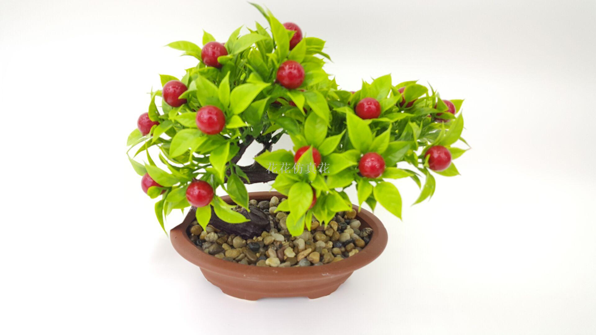 Imitation flower bonsai fruit cherry tree decorative ornaments