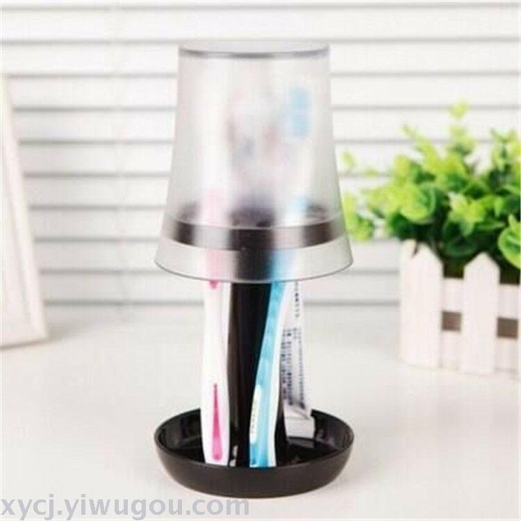 Creative desk lamp style toothbrush and cup holder, bathroom washbasin holder, couple toothbrush and cup holder, smiling face toothbrush holder details Picture
