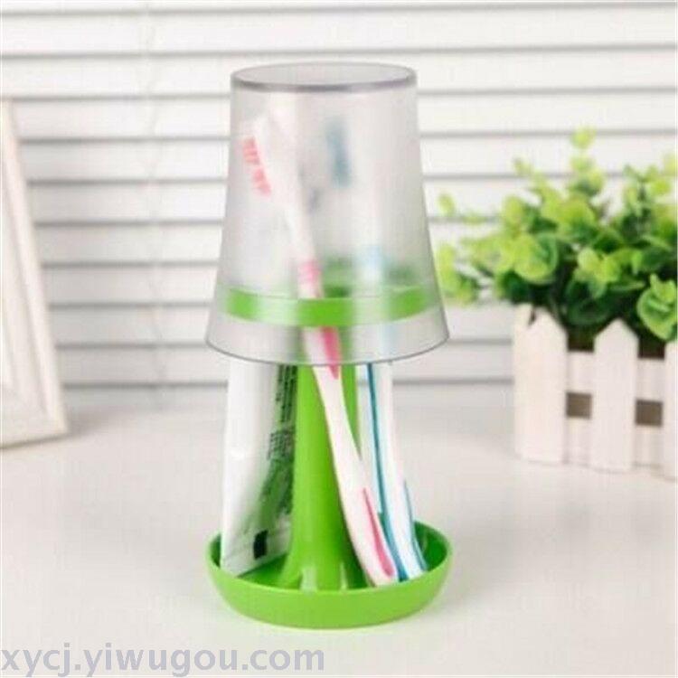 Creative desk lamp style toothbrush and cup holder, bathroom washbasin holder, couple toothbrush and cup holder, smiling face toothbrush holder