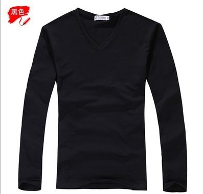 Men's long-sleeved T-shirt, slim-fit round-neck men's base layer, Korean-style solid-color top, trendy Application Scenario
