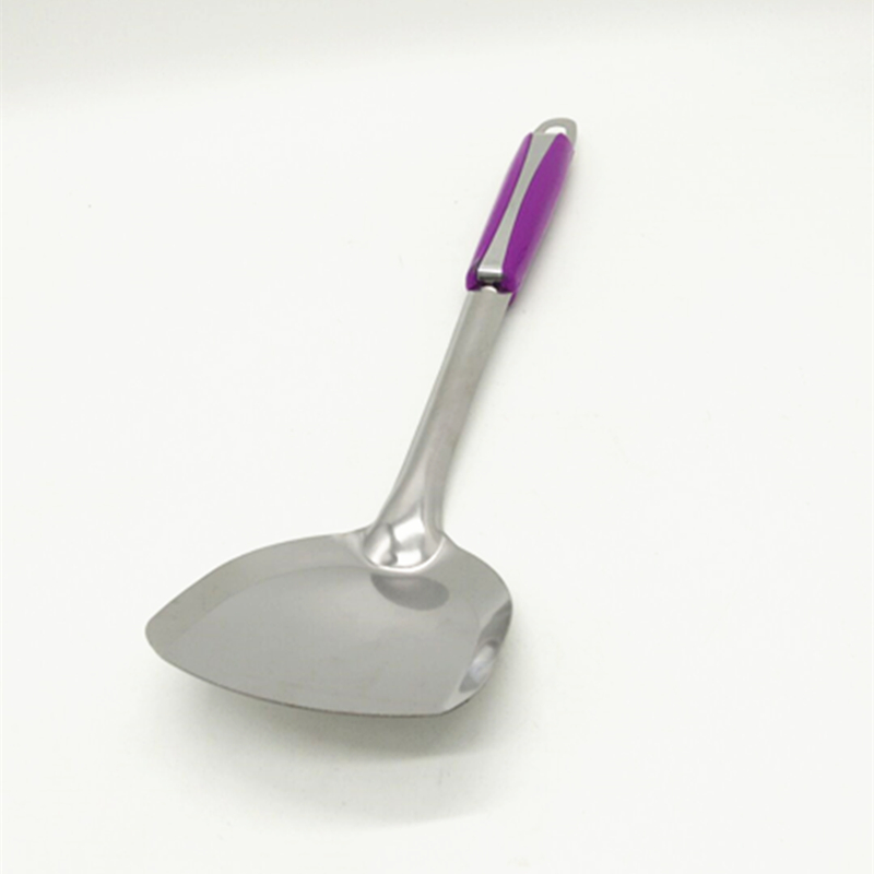 Sunshine Department Store thickened stainless steel long-handled shovel, household high-temperature anti-scald plastic long-handled stainless steel shovel details Picture