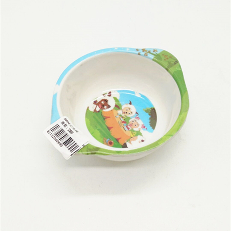 Sunshine Department Store 8804 Children's pointed corner Bowl, cartoon pattern Happy Sheep plastic bowl, baby rice bowl, soup bowl