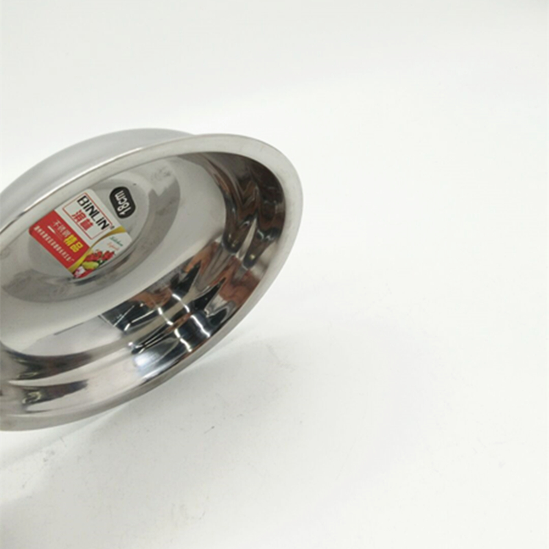 Sunshine Department Store 18cm stainless steel soup bowl, thickened deep plate, soup bowl, noodle bowl, small plate, vegetable plate Application Scenario