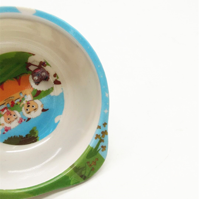 Sunshine Department Store 8804 Children's pointed corner Bowl, cartoon pattern Happy Sheep plastic bowl, baby rice bowl, soup bowl Application Scenario